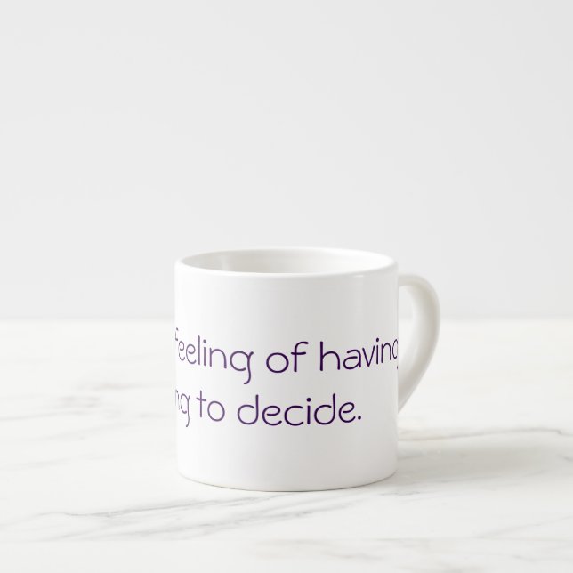 Enjoy quote espresso cup (Front Right)