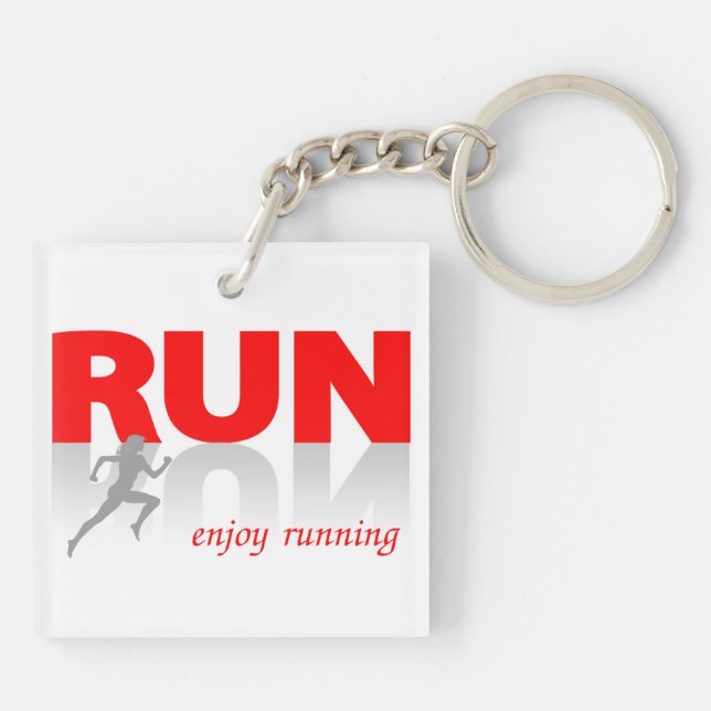 Enjoy running keychain (Back)