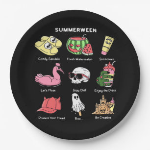 Enjoy Summerween Classic Paper Plate