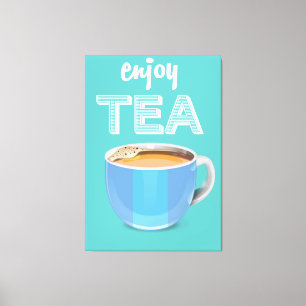 Enjoy Tea Vintage Poster Print