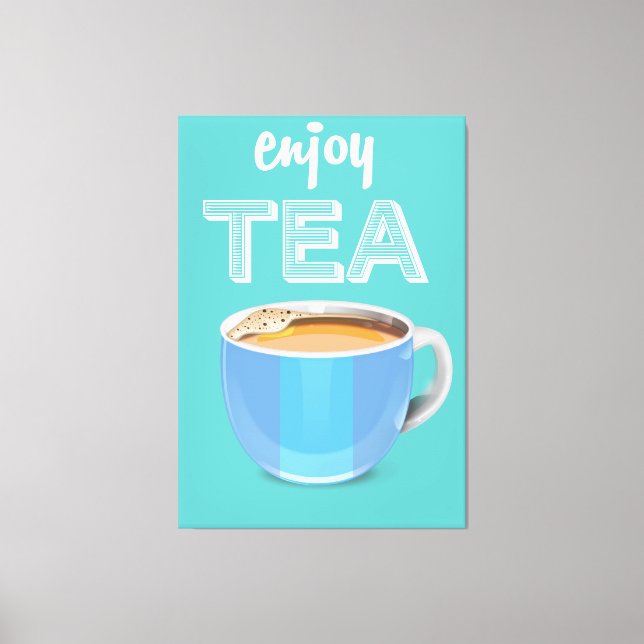 Enjoy Tea Vintage Poster Print (Front)
