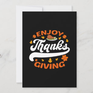 enjoy thanksgiving food turkey thankful invitation