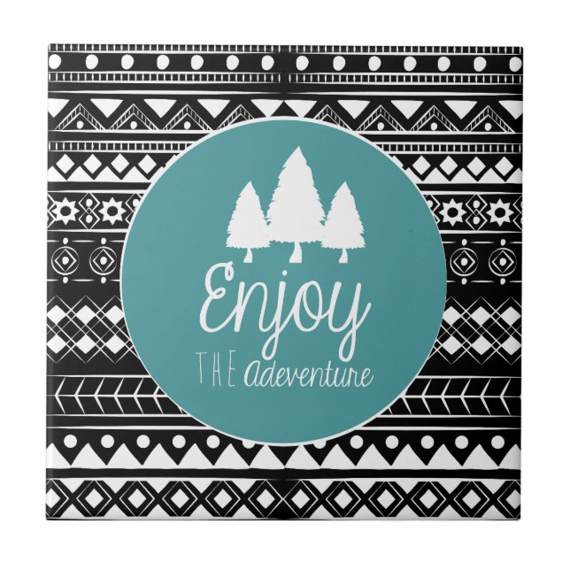 Enjoy The Adventure Boho Tile (Front)