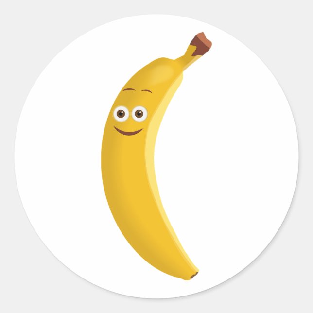 Enjoy the Banana Classic Round Sticker (Front)