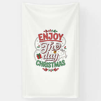 Enjoy The Day Christmas Reindeer Gift Banner