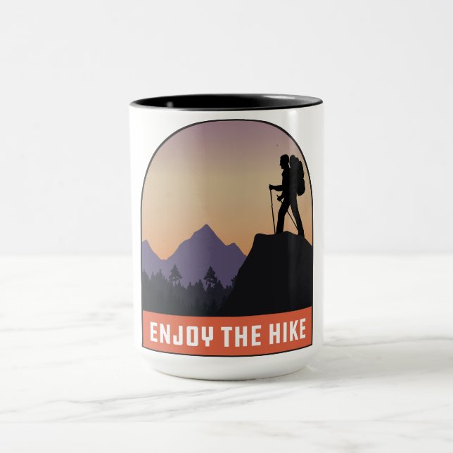 Enjoy The Hike Cool Funny Hiking Gift For Hiker Mug (Center)