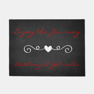 Enjoy The Journey... Love Personalized Door Mat