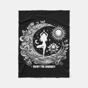 Enjoy The Journey Yoga Women Fleece Blanket