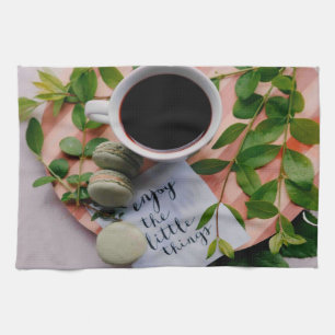 Enjoy The Little Things Coffee Cookies Peace Kitchen Towel
