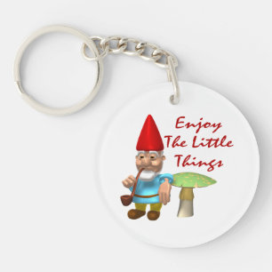 Enjoy The Little Things Gnome Keychain
