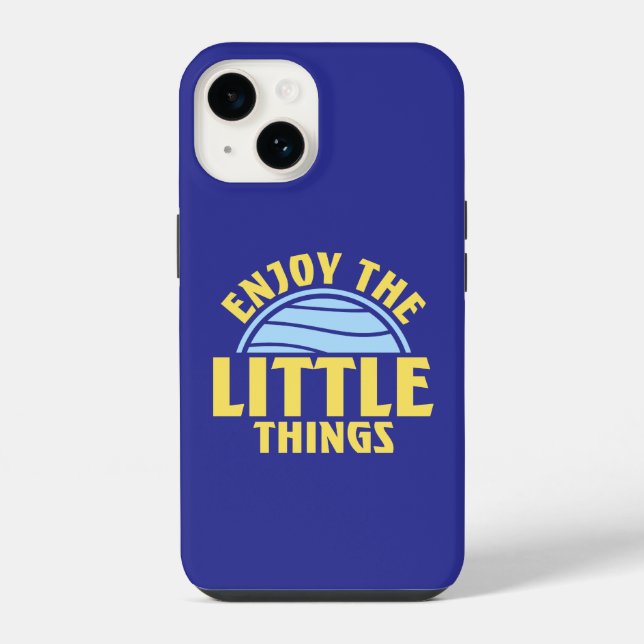 Enjoy The Little Things Gratitude Positivity Quote iPhone Case (Back)