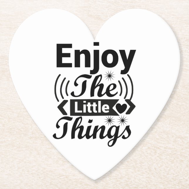 Enjoy the little things in life paper coaster (Front)
