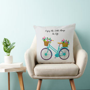 Enjoy the little things in life throw pillow
