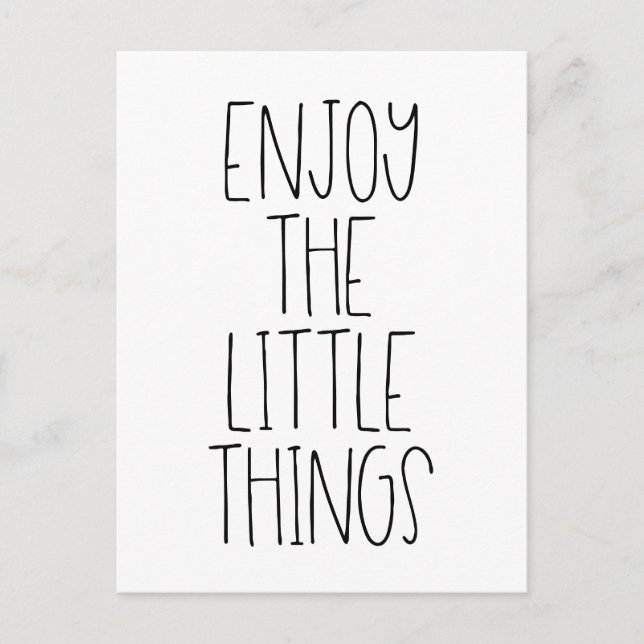 Enjoy the little things inspirational postcard (Front)