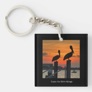 Enjoy the little things on a button keychain
