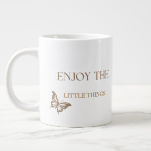 Enjoy the Little Things, Positive Well being Gift  Large Coffee Mug