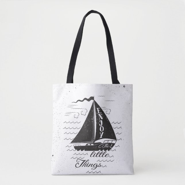 Enjoy The Little Things Poster Tote Bag (Front)