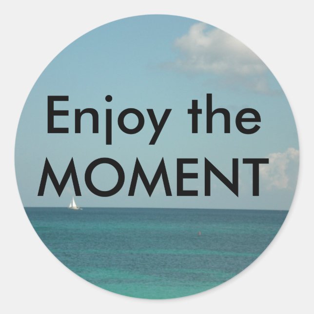 Enjoy the Moment Classic Round Sticker (Front)