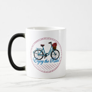 Enjoy The Ride Blue Bicycle Magic Mug