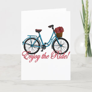 Enjoy The Ride Cute Bicycle Holiday Card