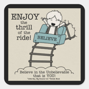 Enjoy the Ride Square Sticker