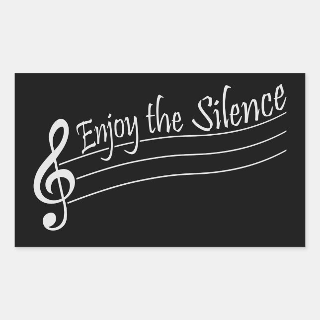 Enjoy The Silence Quote Peace Quiet Introvert Fun Sticker (Front)