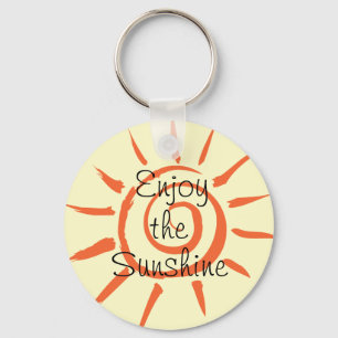 Enjoy the Sunshine Button Keychain