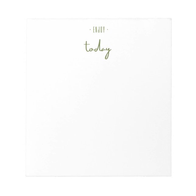enjoy. today. Notepads Stationery  (Front)