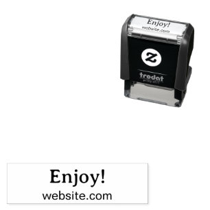Enjoy! Website Business Product Packaging Template Self-inking Stamp