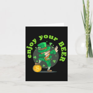 Enjoy Your Beer St Patricks Day Funny Irish St Pad Card