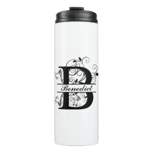 Enjoy your coffee with your personalized Monogram Thermal Tumbler