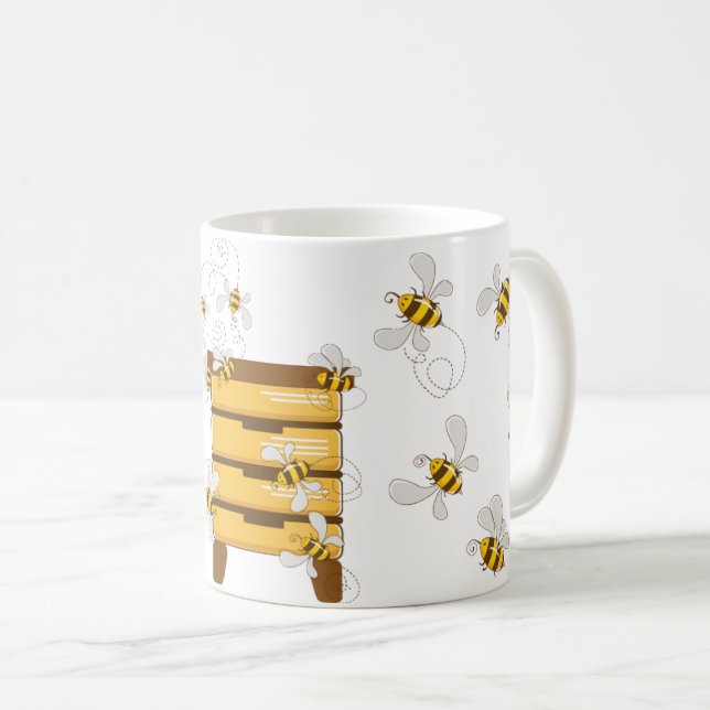 Enjoy Your Favourite Beverage in our Bee Mug  (Front Right)