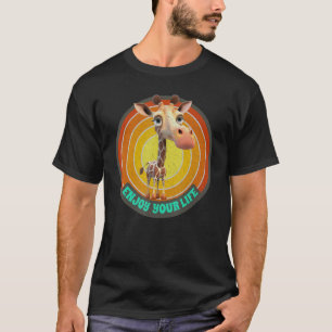Enjoy Your Life Cute Giraffes Motivational Giraffe T-Shirt