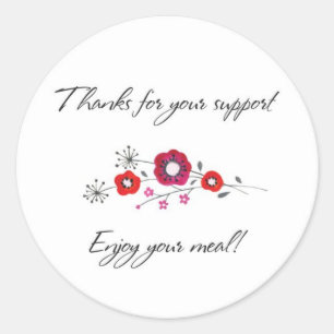 Enjoy Your Meal Classic Round Sticker