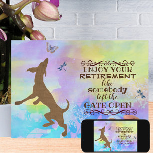 Enjoy Your Retirement Dancing Dog Card