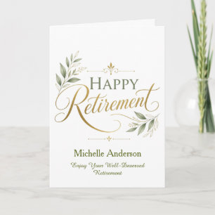 Enjoy Your Well-Deserved Retirement Personalized Card