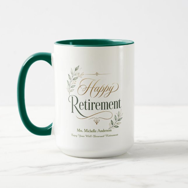 Enjoy Your Well-Deserved Retirement Personalized  Mug (Left)