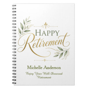 Enjoy Your Well-Deserved Retirement Personalized Notebook