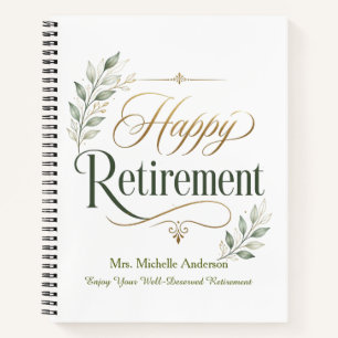 Enjoy Your Well-Deserved Retirement Personalized  Notebook