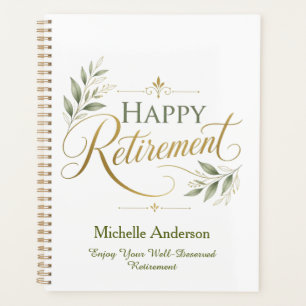Enjoy Your Well-Deserved Retirement Personalized Planner