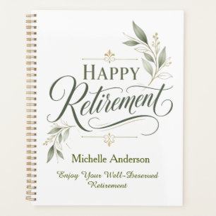 Enjoy Your Well-Deserved Retirement Personalized Planner