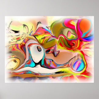 Enjoying an afternoon with balloons poster