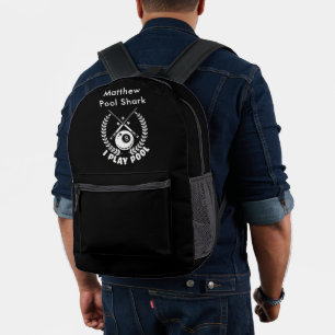 Enjoying Billiards With a Passion for Competition Printed Backpack