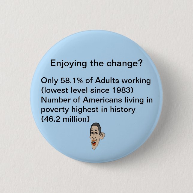 Enjoying the change? 2 inch round button (Front)