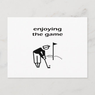 Enjoying The Game Golf Design Postcard