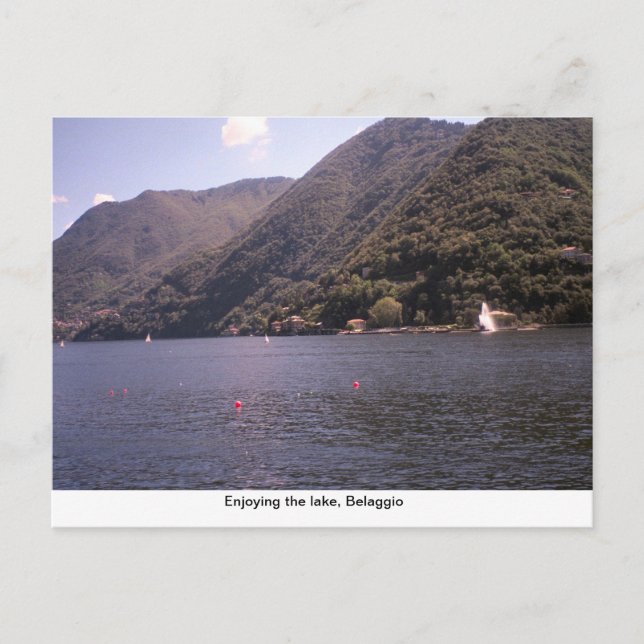 Enjoying  the lake, Belaggio Postcard (Front)