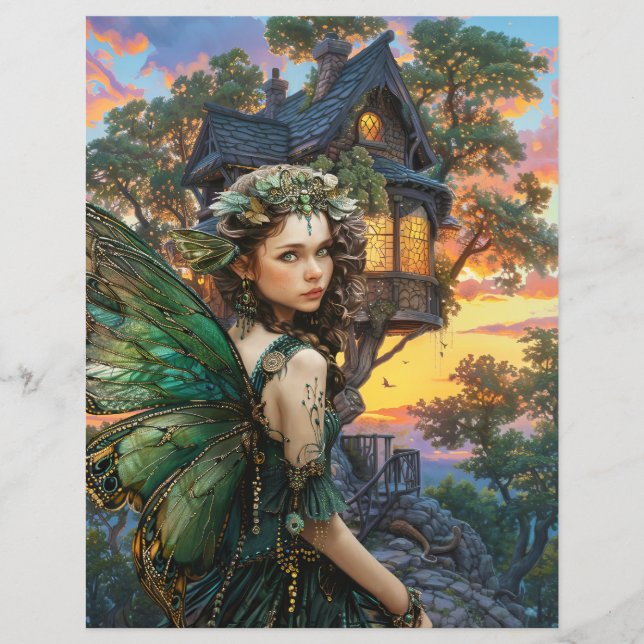 Enjoying The Sunset Outside Her Home (Front)