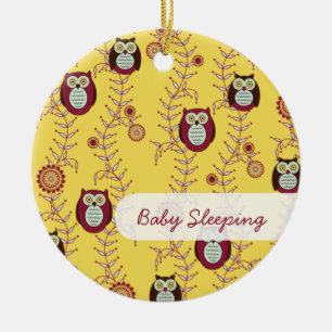 Enjoying the Sunshine "Baby Sleeping" Door Hanger Ceramic Ornament