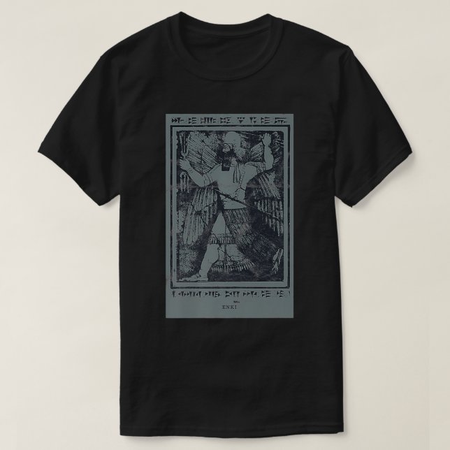 Enki Sumerian Mythology Ancient Astronauts Occult  T-Shirt (Design Front)