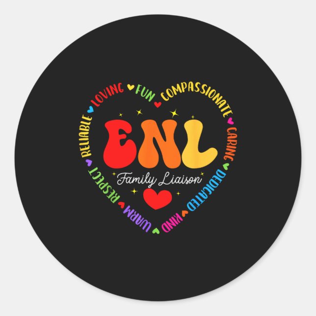 Enl Family Liaison Squad English New Language Squa Classic Round Sticker (Front)